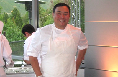 A photo of a smiling chef