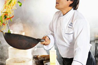 Chef Ming Tsai in the kitchen. Photo: Anthony Tieuli